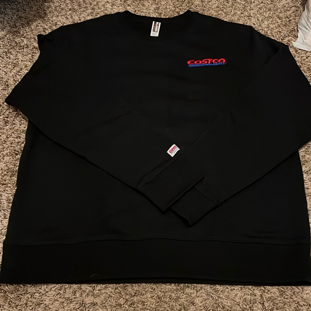 Costco Kirkland Brand Embroidered Crew Neck Sweatshirt
